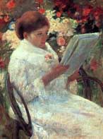 Woman Reading in The Garden